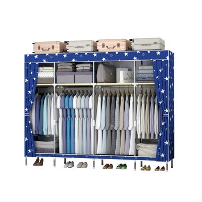 China 205cm Adjustable Portable Wardrobe Single (Other) Steel Cabinet Clothes Organizer From China Factory for sale