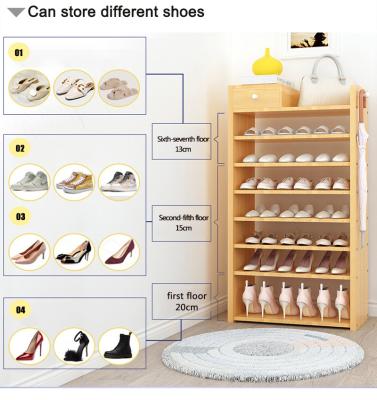 China Modern Design Wooden Shoe Rack Shoe Racks Home Convertible Wooden Organizer Cabinet Storage for sale