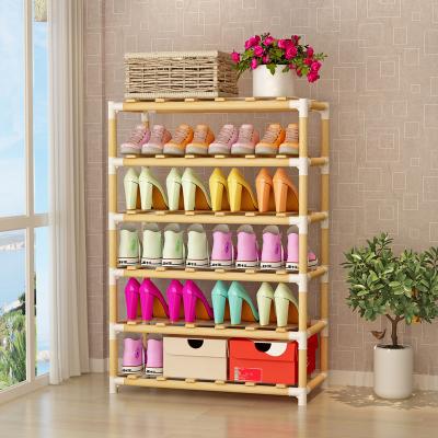 China Home Adjustable Display Store Design Wooden Shoe Storage Rack Shelf Rack Holder Organizer (Other) For Sale for sale