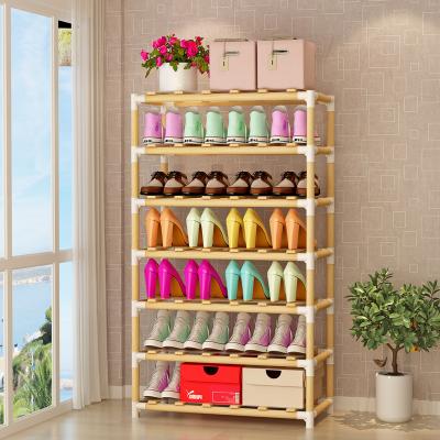 China (Other)Wholesale Storage Adjustable Boutique Living Shoe Rack Cabinet All Kinds Of Adult Children Cabinet Position Wooden Shoe Racks For Store for sale