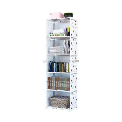 China Fashion Bookcase Combination Household Storage Contemporary Simple Modern Organizer Assembled Book Shelves for sale