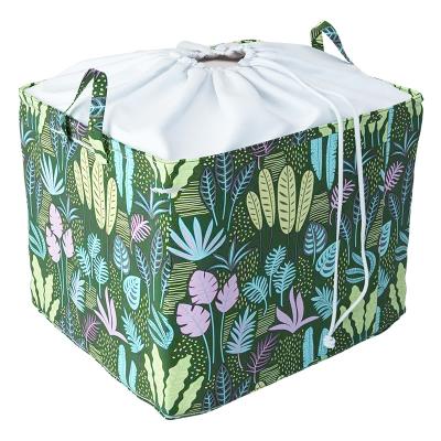 China Durable Household Clothes Storage Bag Canvas Storage Bag With Drawstring Large Capacity Cloth Bucket Bag For Clothing for sale