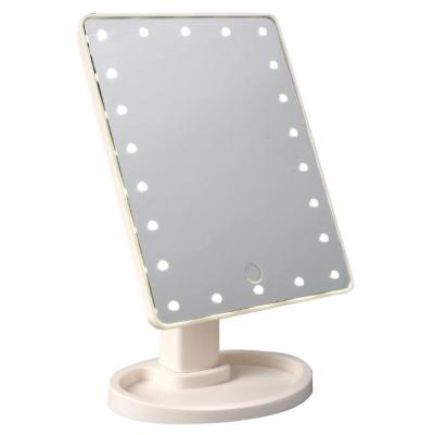 China Lighted Led Portable Cosmetic Mirror Table Makeup Mirror for sale