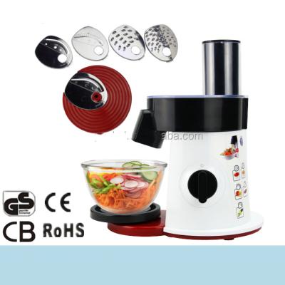 China Sustainable Electric Food Slicer Machine for Home Use, Salad Shredder Slicer for Slicing Veggie Carrot Cucumber Potato Cheese Fruit for sale