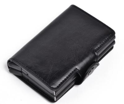 China Business Card Cases Metal Card Holder Pop Double Up Automatic Card Box Wallet for sale