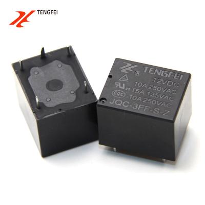 China tengfei relay 12v 4 pin JQC-3FF relay t73 sealed small relay 250vac for sale