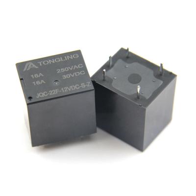 China TONGLING JZC-22F 12V 5Pin 16A DC Miniature Relay Factory Sealed Direct Sale for sale