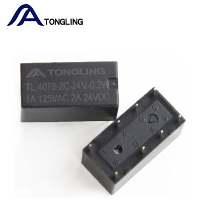 China Dpdt Sealed Relay 24V 2A 4078 Signal Relay TL4078-2C-24V-0.2W for sale