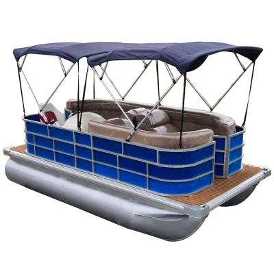 China Floating pontoon aluminum boat pontoon aluminum boat with furniture for sale for sale