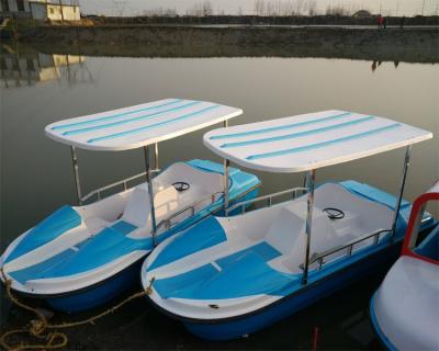 China Popular high quality cheap fiberglass 4 person leisure pedalo boat for sale