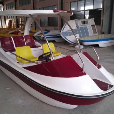 China Fiberglass 5 Person Water Boat Water Play Equipment Electric Water Pedal Boat for sale