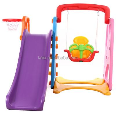 China Portable Plastic Kids Swing And Slide Rack Swing Slide for sale