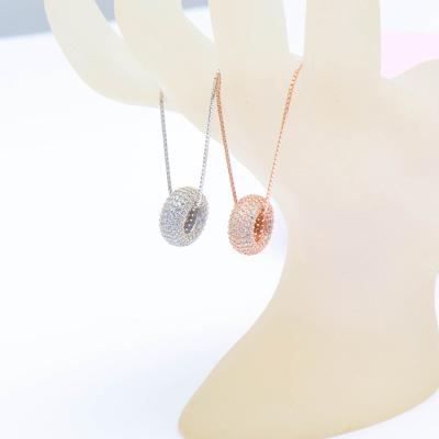 China 2021 Trendy Fashion Jewelry Lucky Bead Pendant 925 Sterling Silver Pendant With Pave Setting Zircon Rhodium And Rose Gold Plating for sale