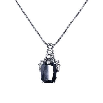 China OEM Jewelry Manufacturer China Direct Selling ODM Customized Gem Casual/Sporty Necklace For Man Pendant With Antique Silver Plated for sale