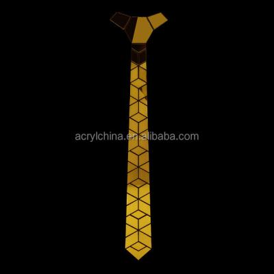 China Customized Gold Color Acrylic Tie For Distributor In Factory Directly for sale