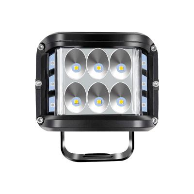 China AKE Dual Color Strobe Car Led Work Light Bar 36w 72w Car SUV Truck Offroad Motorcycle Led Fog Driving Light Off RoadATVUTVGolf for sale