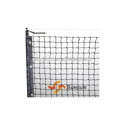 China STN-30 polypropylene tennis nets single string throughout complete with double thickness vinyl headband for sale