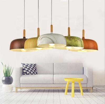 China Modern simple aluminum round shape pendant lamp led pendant lights lamparas for living room dining home for sale