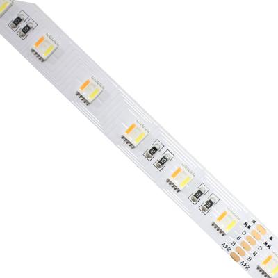 China High Quality Residential Flexible Dinner Shine RGB+CCT SMD5050 60LEDS/M RGBWW DC24V 19.2W/M PCB 12mm LED Strip for sale