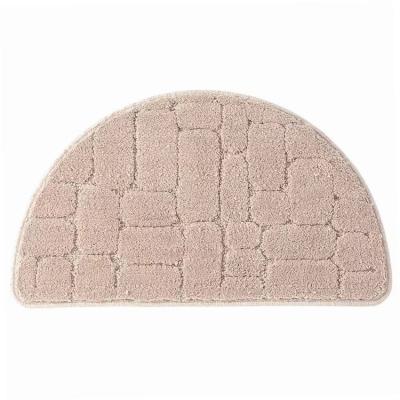 China 40*68*5cm Semicircle Bathroom Cover Mat Super Absorbent Water Bathroom Washable Floor Mats for sale