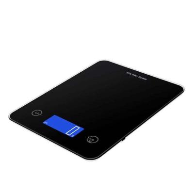 China WITH LID Tempered Glass Material White Black Kitchen Scale Digital Food Scale For Kitchen for sale