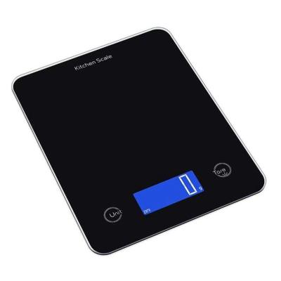 China WITH COVER Rectangle 3kg Tempered Glass Kitchen Weighing Digital Electronic Scale for sale