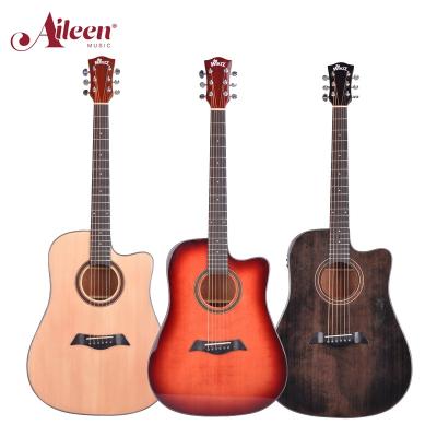 China 41 Inch Professional Solid Glossy Top Cutaway AileenMusic Fir Acoustic Guitar (AFM17C) for sale