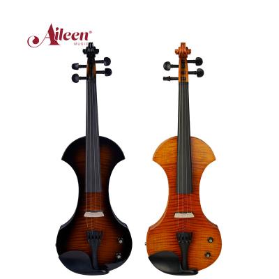 China AileenMusic Solid Maple Customized Professional Electric Violin 4/4 Full Size Basswood with Brazilwood Bow (VE502) for sale