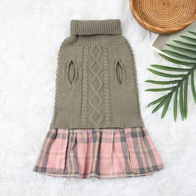 China Factory Stocked Wholesale High Quality Winter Dog Shirt Clothes Dog Sweater Dress for sale