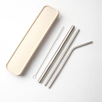 China Sustainable Eco Friendly Reusable Bending Straw Stainless Steel Drinking Straw Straight Straw for sale