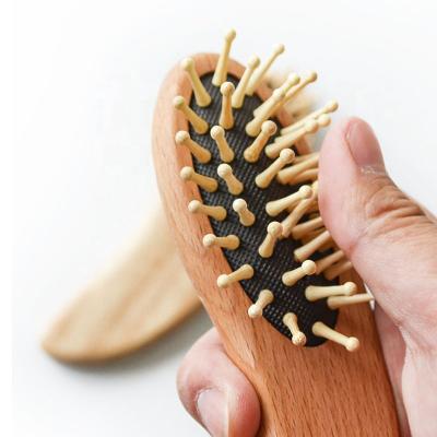 China Bamboo Comb Mini Kid Bamboo Hair Brush Bristle Massage Pad-Hot Selling Products Scalp Comb for sale