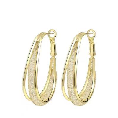 China New Design Big Needle Earrings S925 Fashionable Korean Silver Pop Earrings High End Lightweight Luxury Earrings for sale