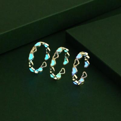 China Lady lost cute New Fashion Hollow love Ring Alloy Lady Sweet fluorescent and cute Ring Jewelry Jewelry Wholesale Direct sales for sale