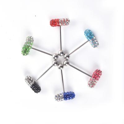 China Fashion Lady Fashion Stainless Steel Lost Tongue Ring Piercing Jewelry Wholesale Capsule Form Tongue Stud Jewelry Party Gift for sale