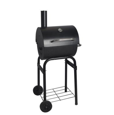 China Easily Assembled SEJR Pulley Outdoor BBQ Grill Barrel Grill With Side Table for sale