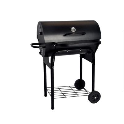 China Easily Assembled Black Removable Garden Barrel BBQ Charcoal Barbecue Grill for sale