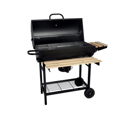 China Easily Gathered Heavy Duty BBQ Grill Cart Charcoal BBQ Grill Offset Outdoor Smoker With Lid 107x65x95cm for sale