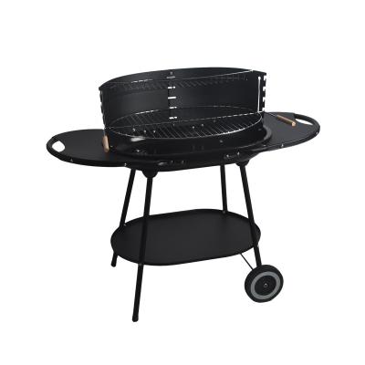 China SEJR Adjustable Folding Black Portable Size BBQ Charcoal Grill 95x52x84cm for sale