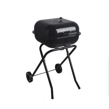 China Easily Assembled SEJR Outdoor Black Adjustable Portable Charcoal Grill BBQ Grill for sale