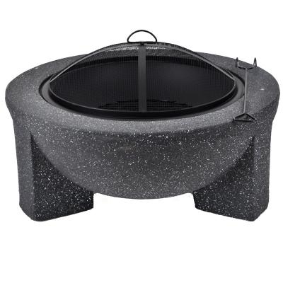 China SEJR Outdoor Magnesium Oxide Round Patio Firepits MgO Garden Firewood Burning Pit for sale