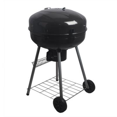 China SEJR Easily Assembled 22 Inch Black Kettle Charcoal BBQ Grill With Wheels 65X52X92cm for sale