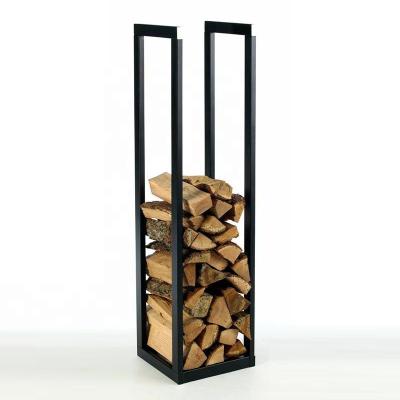 China SEJR Black Square Steel Firewood Outdoor Log Fireplace Support 4-Foot for sale