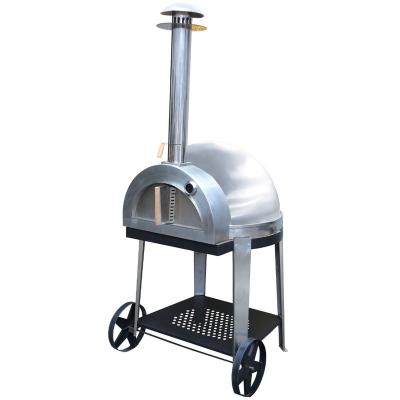 China Large Outdoor Professional Outdoor Wood Fired Stainless Steel Pizza Oven for sale