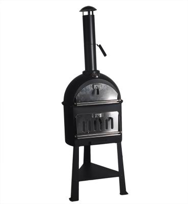 China Terracotta Black Mini Garth Charcoal Wood Pizza Oven Outdoor Equipment for sale