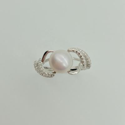 China CLASSIC Top Quality Pearl Ring For Women Sterling Silver White Gold Plating Bling Anniversary 925 for sale