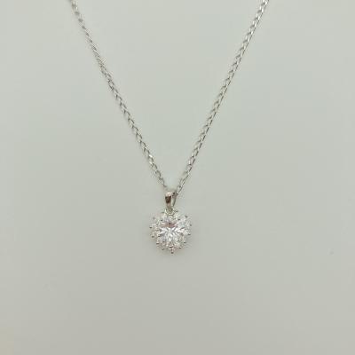 China Newest Style CLASSIC Shiny Casual 3A Zircon Adjustable Heart Shape Diamond Necklace for sale