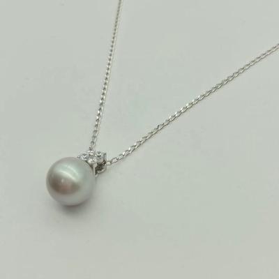 China OEM Good 925 Sterling Silver 3A Cute Luxury Zircon Ball Adjustable Pendant Necklace For Lady for sale