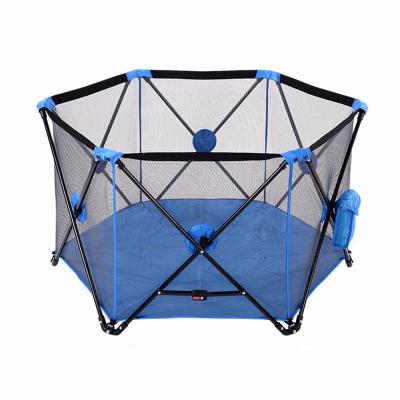 China Hot Sale 6 Side Metal Safety Baby Play Pen Fence Playpen For Kids for sale