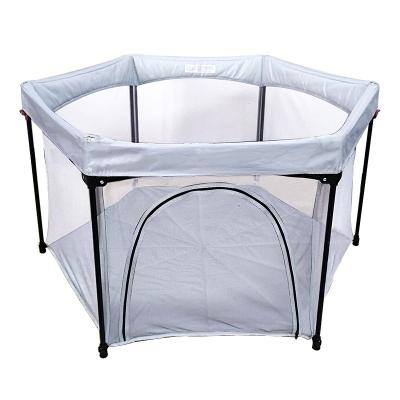 China China Factory Price Toddler Outdoor Metal Portable Baby Play Yard Playpen With Gate for sale