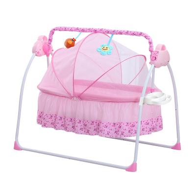 China Baby Crib+day bed luxury multi-function automatic baby bed crib swing baby crib for sale